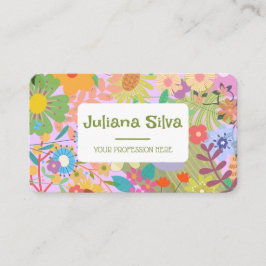 Tarjeta De Visita Flor con QR