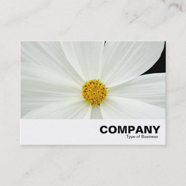 Tarjeta De Visita Flor Cosmos Blanco (Anverso)