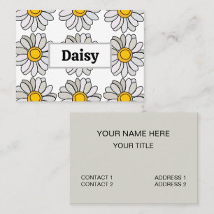 Tarjeta De Visita Flor Daisy Floral Daisy
