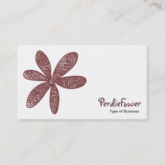 Tarjeta De Visita Flor de bonito - Marrón oscuro 663333