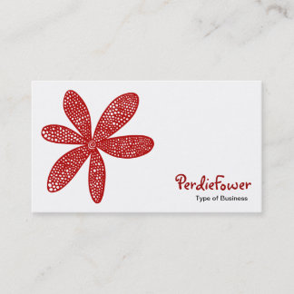 Tarjeta De Visita Flor de bonito - Rojo Ruby 990000