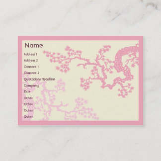 Tarjeta De Visita Flor de cerezo - rechoncha