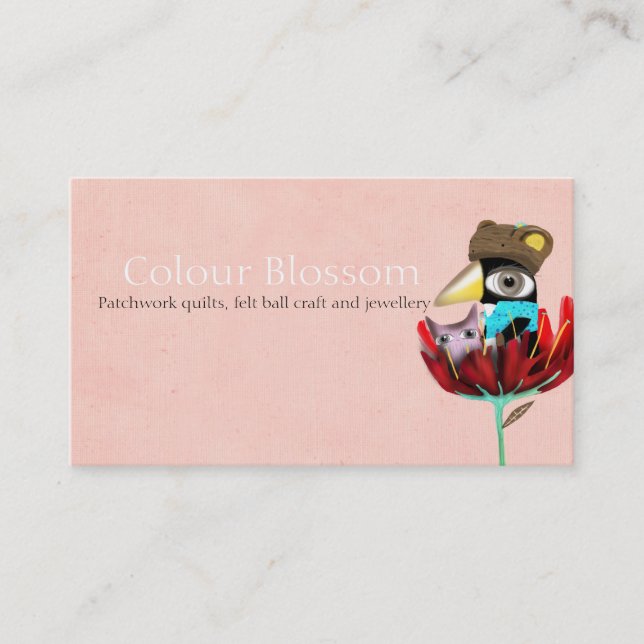 Tarjeta De Visita Flor de Color (Anverso)