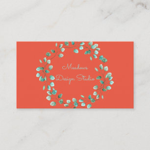 Tarjeta De Visita Flor de color azul