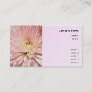 Tarjeta De Visita flor de crisantemo rosa claro