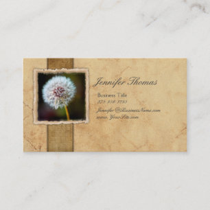 Tarjeta De Visita Flor de Dandelion vintage