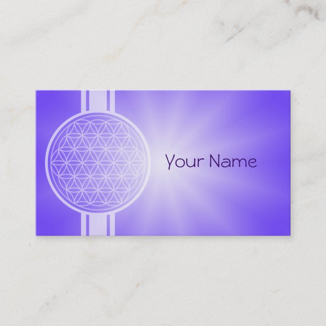 Tarjeta De Visita Flor de DES Lebens - transpa. blanco de la vida/de (Anverso)