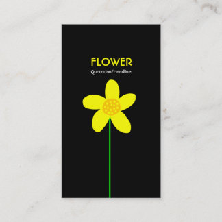 Tarjeta De Visita Flor de estela larga II - Negro