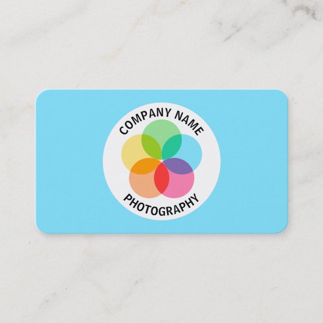 Tarjeta De Visita Flor de filtro - Azul pálido #7FE6FF (Anverso)