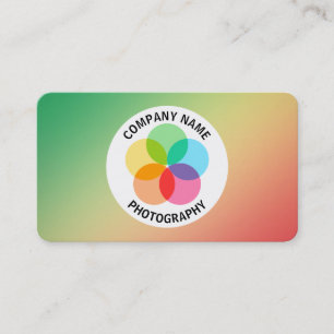 Tarjeta De Visita Flor de filtro - Gradiente, amarillo, rojo