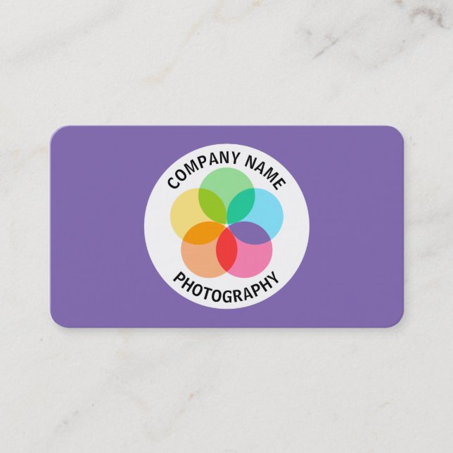 Tarjeta De Visita Flor de filtro - Púrpura #7F66B2 (Anverso)