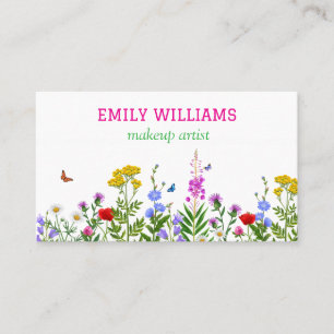 Tarjeta De Visita Flor de Flor Silvestre Personalizada
