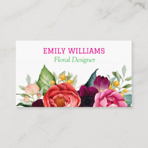 Tarjeta De Visita Flor de Flor Silvestre Personalizada