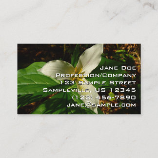 Tarjeta De Visita Flor de flores de trillio blanco
