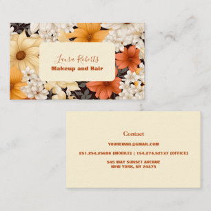 Tarjeta De Visita Flor de flores silvestres moderna y elegante