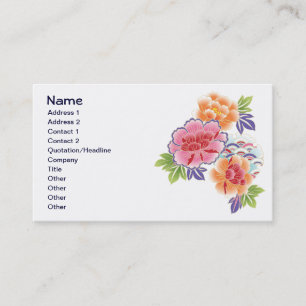Tarjeta De Visita Flor de fruta Guay Cute Girly Retro Floral