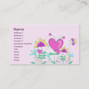 Tarjeta De Visita Flor de fruta Guay Cute Girly Retro Floral