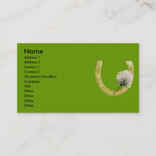 Tarjeta De Visita Flor de herradura del trébol