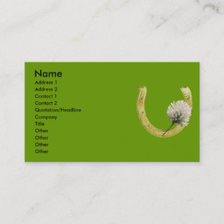 Tarjeta De Visita Flor de herradura del trébol