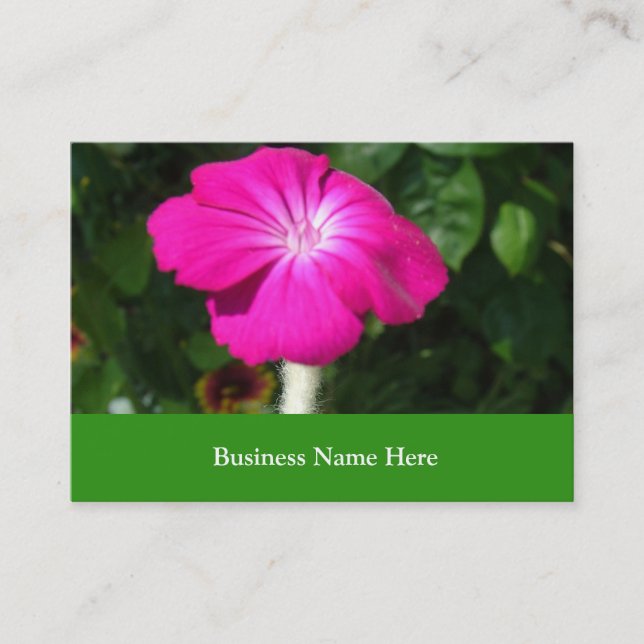 Tarjeta De Visita flor de jardín rosa (Anverso)