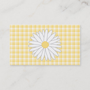 Tarjeta De Visita Flor de la margarita en amarillo y blanco