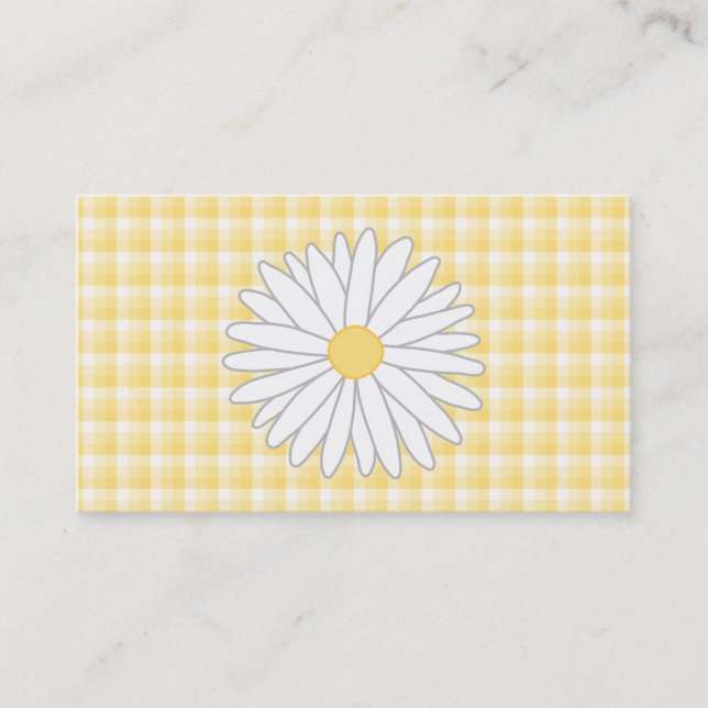 Tarjeta De Visita Flor de la margarita en amarillo y blanco (Anverso)