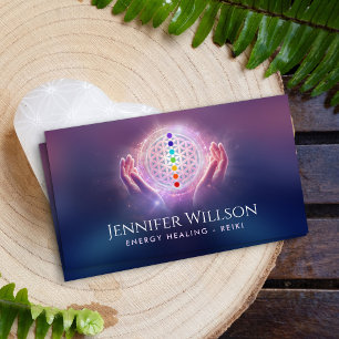 Tarjeta De Visita Flor de la vida - Sanación de Energía - Reiki