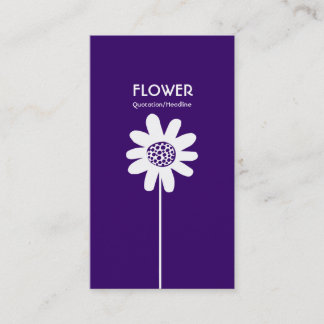Tarjeta De Visita Flor de largo tamaño VI - Púrpura profundo