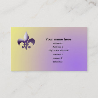 Tarjeta De Visita Flor de lis del estilo de New Orleans