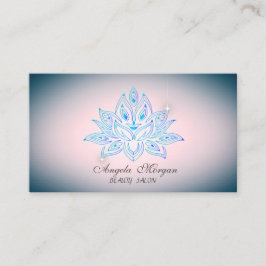 Tarjeta De Visita Flor de Loto Azul Profesional