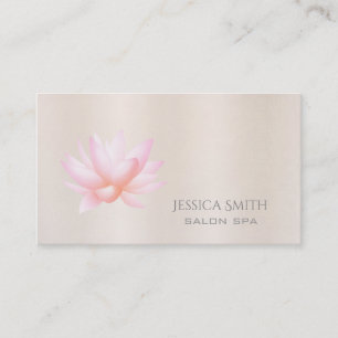 Tarjeta De Visita flor de loto de color rosa pálido de moda