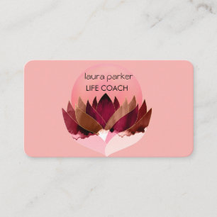 Tarjeta De Visita Flor de Loto de Meditación de Yoga Masaje Bienesta
