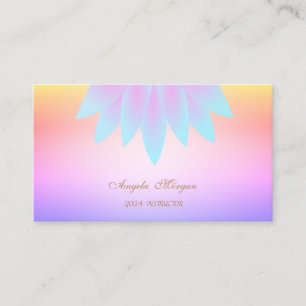 Tarjeta De Visita Flor de Loto Ombre Profesional con Estilo