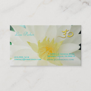 Tarjeta De Visita Flor de loto PixDezines, Om yoga, sanadores