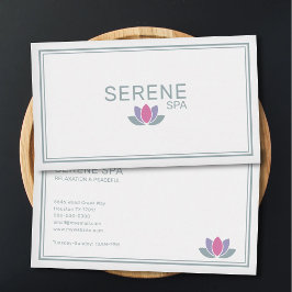 Tarjeta De Visita Flor de Loto - Salón de Spa