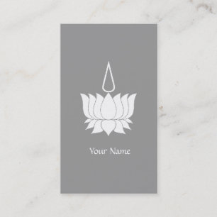 Tarjeta De Visita Flor de Lotus blanco