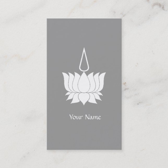 Tarjeta De Visita Flor de Lotus blanco (Anverso)