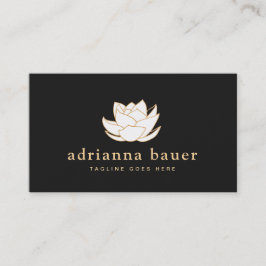 Tarjeta De Visita Flor de Lotus blanco