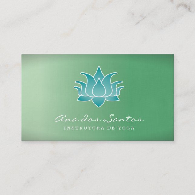 Tarjeta De Visita Flor de Lótus Cartão de Visita (Anverso)