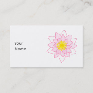 Tarjeta De Visita Flor de Lotus elegante