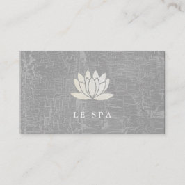 Tarjeta De Visita Flor de Lotus / Gris de mármol