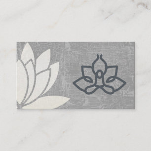 Tarjeta De Visita Flor de Lotus Mano Instructor de yoga