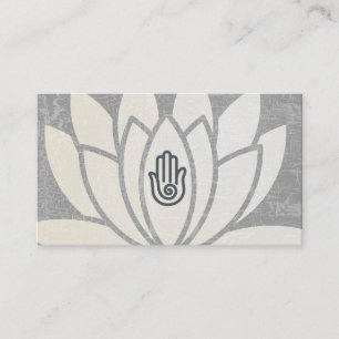 Tarjeta De Visita Flor de Lotus Mano Instructor de yoga