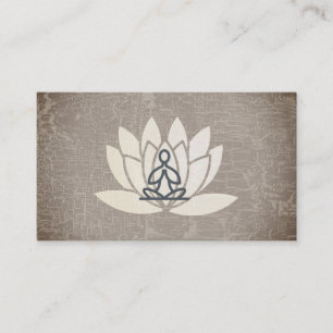 Tarjeta De Visita Flor de Lotus   Mano   Yoga Sitting Pose   Profeso