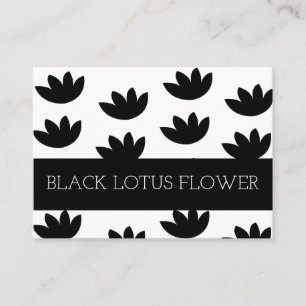 Tarjeta De Visita Flor de Lotus negro