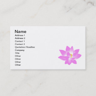 Tarjeta De Visita Flor de Lotus rosada