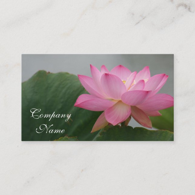 Tarjeta De Visita Flor de Lotus rosada (Anverso)