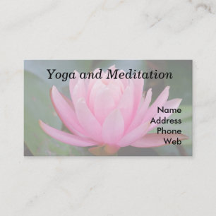 Tarjeta De Visita Flor de Lotus rosada y púrpura hermosa