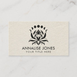 Tarjeta De Visita Flor de Lotus y fases de la luna