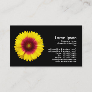 Tarjeta De Visita Flor de manta - Negro